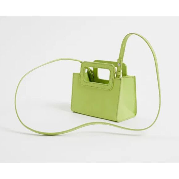 & OTHER STORIES Leather Mini Bag Lime Green NWT‎ - Picture 1 of 6